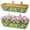 Green, variant on 4 Pack 24 Inch Window Boxes Planters Railing Planter Box with Adjustable Brackets for Porch Fence Patio Balcony Hanging Flower Baskets with Woven Fabric for Outdoor Garden Decor - Green