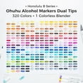 thumbnail image 5 of Ohuhu Refillable 320 Colors Alcohol Markers Brush & Fine Dual Tips-Honolulu B, 5 of 8
