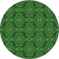 thumbnail image 1 of Ahgly Company Machine Washable Indoor Round Transitional Deep Emerald Green Area Rugs, 6' Round, 1 of 7