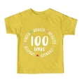 thumbnail image 4 of Likimi Toddler Girls Boys Tops Letter Prints Short Sleeve Loose Fit Crew Neck For School Season Casual Comfort Shirts Yellow Size 12-13 Years, 4 of 4