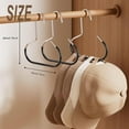 thumbnail image 3 of Durable Steel Hangers: Maximize Closet Space with Versatile Storage, 6/12/24" Stainless Steel Hat Hanger Organizer with Anti-Slip Hooks, 3 of 8