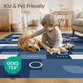 thumbnail image 4 of ODIKA 6'x9' Navy Blue Geometric Tufted Washable Area Rug Modern Abstract With Clean Lines And Contemporary Style for Dining Room, Under Table, Office Décor, Non-Slip Chair-Friendly, 4 of 7