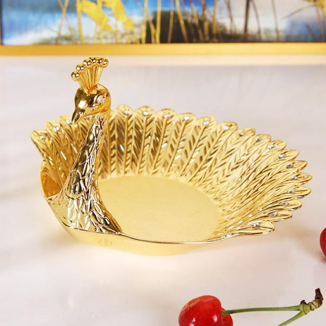Bandeja de servicio decorativa con licencia de dorado para dulces, , postre, de nueces, suministros para fiestas de bodas perfecl plato de merienda