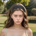 thumbnail image 2 of Unique Bargains 1 Pc Headband Stripes Wide Lace Hairband for Women Black, 2 of 5