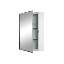 Rangaire - Jensen 490 18 x 24 in. Recess Mount Metal Medicine Cabinet with A Stainless Steel Frame & 3 Adjustable Plastic Shelves