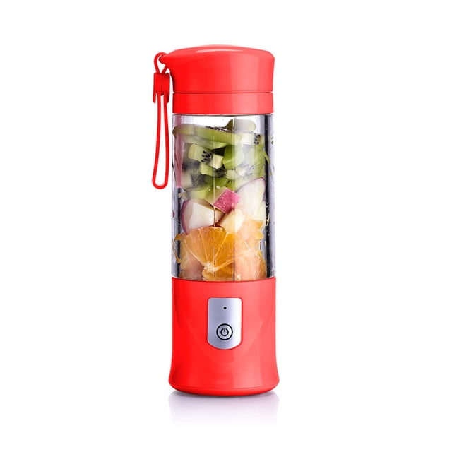 Matsuzay Exprimidor eléctrico multifunción de 400ml, licuadora de acero inoxidable, 18000r/min, máquina de jugo de frutas y verduras para el Electrodomésticos Rojo