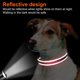 thumbnail image 5 of Collar de nailon para perro con tira reflectante, collar clásico acolchado para perros medianos, rojo, talla M, 5 of 5