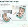 thumbnail image 4 of SURJDE Travel Jewelry Case, Small Jewelry Box Portable Jewelry Travel Organizer Display Storage Case for Rings Earring Necklace Bracelet, Gift for Women Girls, Blue, 4 of 6