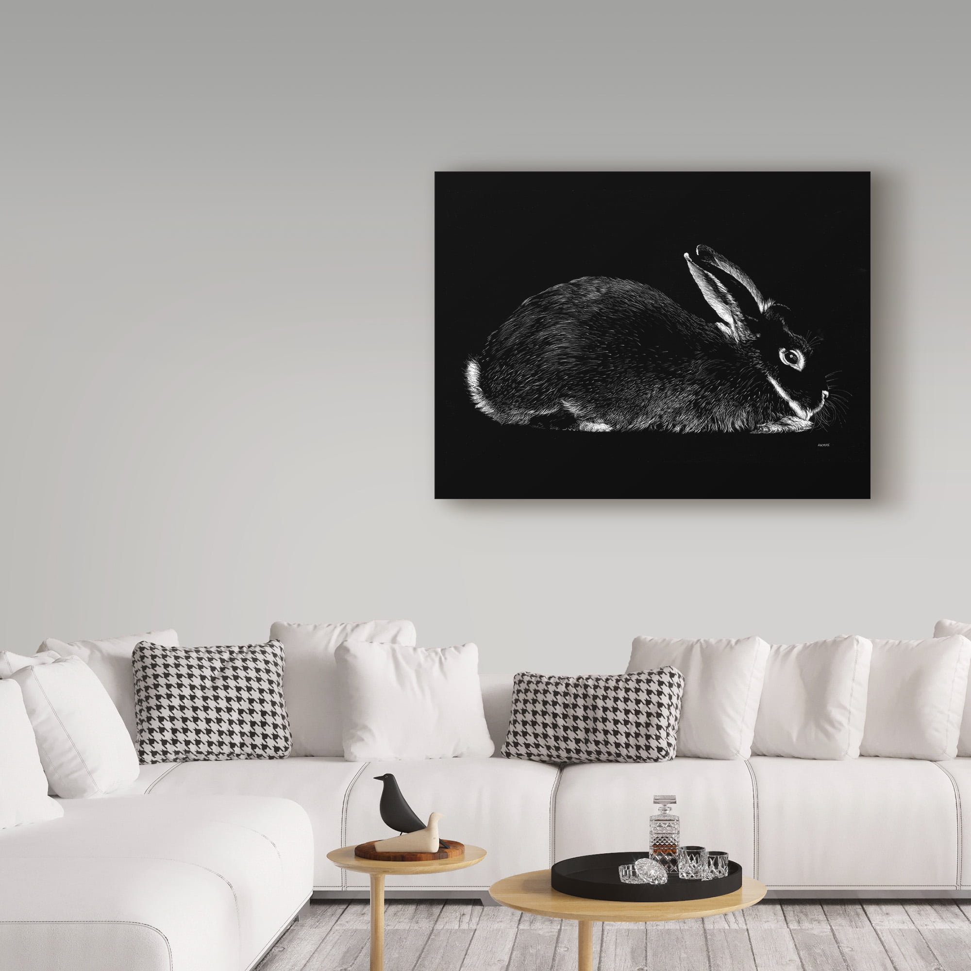 Trademark Fine Art 'Rabbit Portrait' Canvas Art by Geraldine Aikman