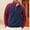 Blue, variant on Generic Men's Corduroy Button Sweatshirt Casual Long Sleeve Stand Collar Pullover Fashion Athletic Workout Button Sweatshirt