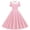 Pink, variant on Qiopertar Vintage Polka Dot Dress for Women Retro A-Line Flare Short Sleeve V-Neck Bow Tie Waist Cocktail Party Swing Dress, Red XXL
