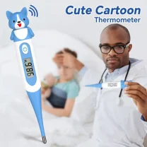 Digital Youngsters's Thermometer for Youngsters--LCD Display, Flexible Tip, High Precision Fever Reading Thermometer for Rectum, Oral and Armpit