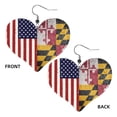 thumbnail image 2 of Heart Earrings Grunge America Maryland Flag Dangling Heart Drop Earrings For Women Love Dangle Earrings Gift, 2 of 6