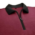 thumbnail image 4 of zfhfof Mens Quarter-Zip V Neck Polo Shirts Slim Fit Short Sleeve Athletic T-Shirt Summer Casual Work Shirt, 4 of 6