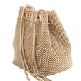 thumbnail image 4 of MasteelfCA Polyester Bucket Bag Single Shoulder Rhinestone Handbag for Women Ladies Girls Golden, 4 of 7
