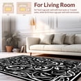 thumbnail image 2 of ODIKA 4'x6' Machine Washable Non-Slip Area Rug, Gothic Inspired Snake Motif with Unique High Traffic Rug, Black, 319758, 2 of 7