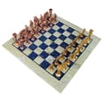 thumbnail image 3 of StonKraft 15" x 15" Collectible Chess Game Board Set made with Australian Marble, Lapis Lazuli + Roman Brass Chess Pieces, 3 of 7