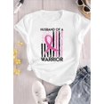thumbnail image 2 of Breast Cancer Awareness American Flag Graphic Tee for Women - Casual Crew Neck Short Sleeve T-Shirt, Comfortable Summer Top, 2 of 6