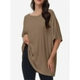 thumbnail image 2 of Women's Plus Size T Shirts Oversized Tees Summer Half Sleeve Crew Neck Tunic Tops, 2 of 6