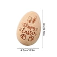 thumbnail image 3 of Xecvkr Easter Wooden Egg Carved Rabbit Tabletop Ornament Cartoon Home Courtyard Office Indoor Outdoor Holiday Basket Decoration 1 Piece, 3 of 6