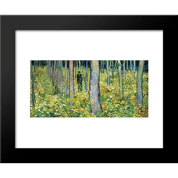 Undergrowth with Two Figures 20x24 Framed Art Print by Vincent van Gogh