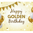 thumbnail image 3 of LUUFILx Glittery Golden Happy Golden Birthday Banner Backdrop Background Party Decoration, 3 of 7