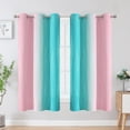 thumbnail image 2 of Cortinas Estelar Textiler Blackout Rosa y Verde Azulado para Sala 107x160 cm, 2 of 9