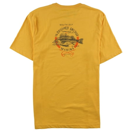 G.H. Bass & Co. Mens The Dropped Anchor Graphic T-Shirt, Yellow, Medium