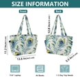thumbnail image 4 of FORMRS Tote Bag for Women Quilted Large Capacity Travel Work Carry On Shoulder Handbag, Peacock Feather, 4 of 7