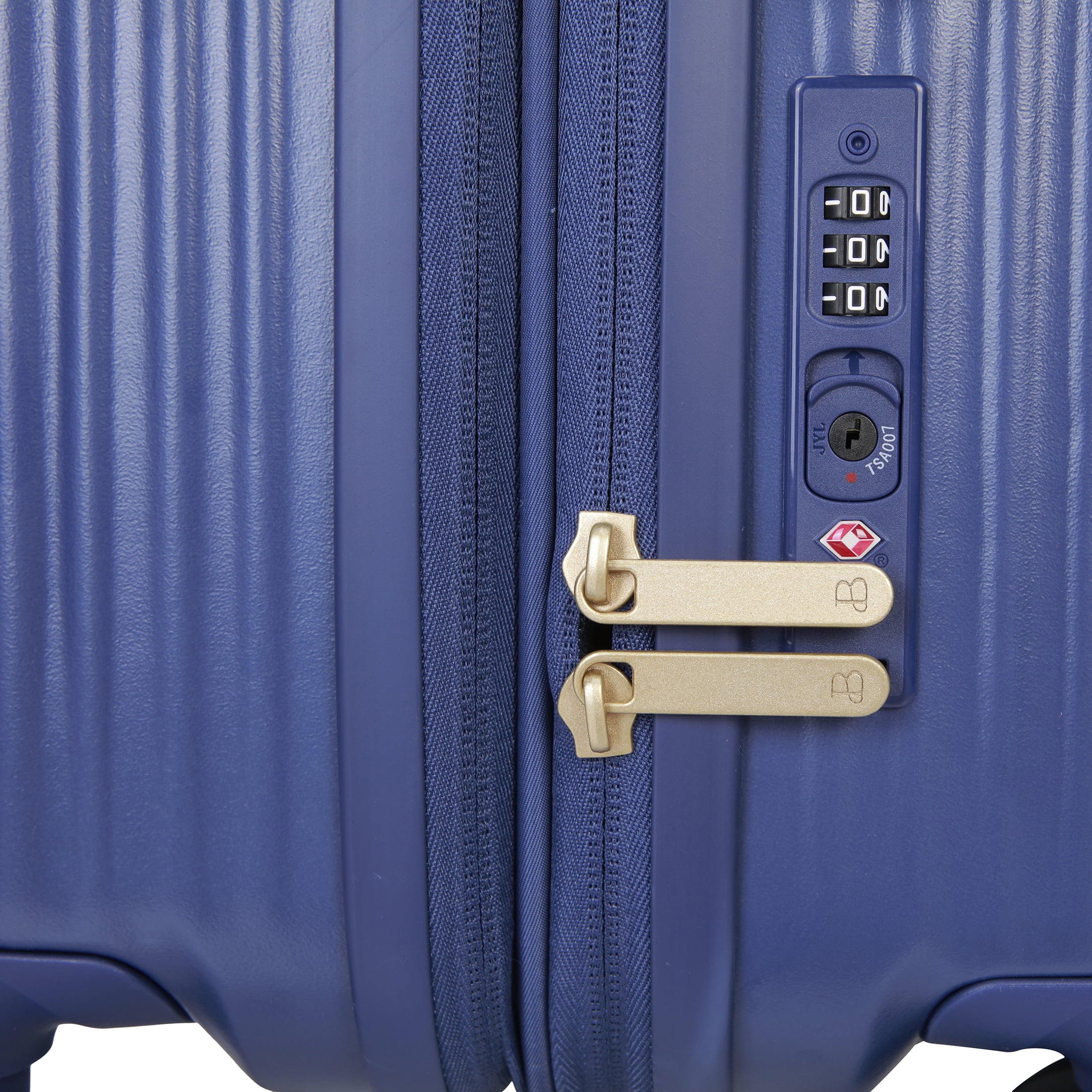 Beautiful 24-inch Checked Expandable Hardside Upright Luggage by Drew Barrymore, Starry Night Blue