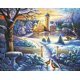 thumbnail image 1 of GATYZTORY-Cuadro de pintura de diamante redondo y cuadrado para niños y adultos, mosaico de punto de cruz, casa de nieve, regalo para el hogar, 1 of 4