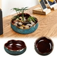 thumbnail image 2 of ETHKIA Lotus Bowl Planter, Retro Ceramic Lotus Flower Bowls for Water Indoor Outdoor, Creative Personality Hydroponic Succulent Container Coffee, 2 of 9