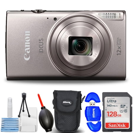 Canon IXUS 285 HS A Digital Camera (Silver) International Model - 7PC Accessory Bundle