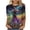 ZQR6-Multicolor, variant on VKOYWKM 3/4 Sleeve Tops for Women Halloween Shirts Fall Crew Neck Loose Spooky Witch Graphic T Shirts Halloween Costume