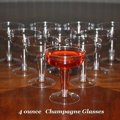 Box of 120 pcs - WEDDING-PLASTIC WINE CHAMPAGNE FLUTES DISPOSABLE GLASSES