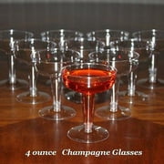 Box of 120 pcs - WEDDING-PLASTIC WINE CHAMPAGNE FLUTES DISPOSABLE GLASSES