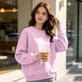 thumbnail image 5 of Oversized Sweatshirt for Women Crewneck Fleece Long Sleeve Pullover Hoodies Tops Fall Fashion Outfits Clothes,L, 5 of 5