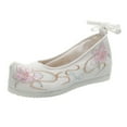 thumbnail image 1 of par de zapatos de seda para mujer, exquisitos zapatos de mujer, zapatos gruesos retro chinos., 1 of 8