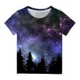 thumbnail image 2 of TAGOLD Toddler Girls Boys Summer Blouses Tops,Toddler Kids Boys Girls Fashion Cute Round Neck Print Short Sleeve Top, 2 of 4