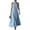 Blue, variant on Women's Summer Halter Neck Maxi Dress, Casual Sleeveless Backless Sundress with Keyhole Back, Flowy A-Line Beach Vacation Long Dress