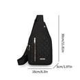 thumbnail image 2 of ROLKFUK Sling Bag for Women, Quilted Crossbody Chest Bag, Multi Pocket Oxford Shoulder Bag, 2 of 5
