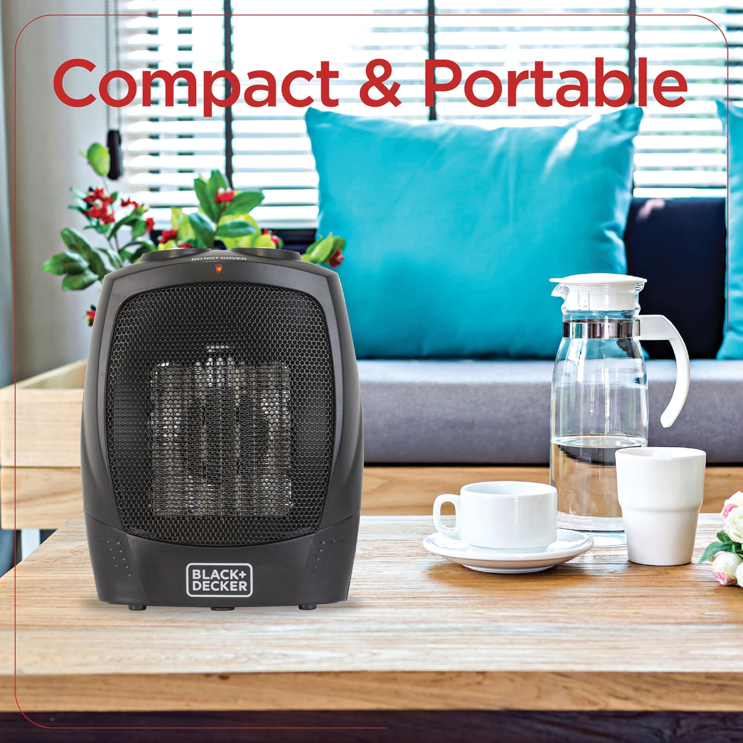 BLACK+DECKER 1,500-Watt-Max Personal Desktop Heater with Fan Setting