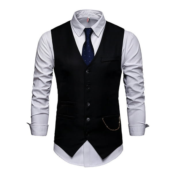 AMaVo - Men's Formal V-Neck Sleeveless Business Dress Suit Adult's ...