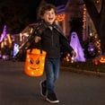 thumbnail image 7 of Trick-or-treat bags,Glowing LED Candy Bag for Halloween Light Up Trick or Treat Tote with Sturdy Handles Large Capacity for Kids Party Decor,Halloween Gifts for Kids(B), 7 of 7