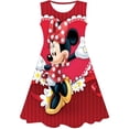 thumbnail image 1 of Vestidos de verano de Minnie Mouse, ropa para niños, trajes para niñas, vestido de serie de Disney con estampado de dibujos animados, ropa de bebé, faldas de una pieza 10T Gao Jinjia LED, 1 of 2
