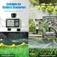 thumbnail image 5 of Temporizador de agua para manguera de jardín, temporizador de aspersor con retardo de lluvia/riego Manual/sistema de controlador de riego automático 2 salidas, 5 of 5