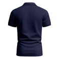 thumbnail image 4 of Blusa y camisa de manga corta con cuello vuelto para hombre, estilo informal, con bolsillos, botones, color block, cuello vuelto, versátil, de poliéster y manga corta., 4 of 6