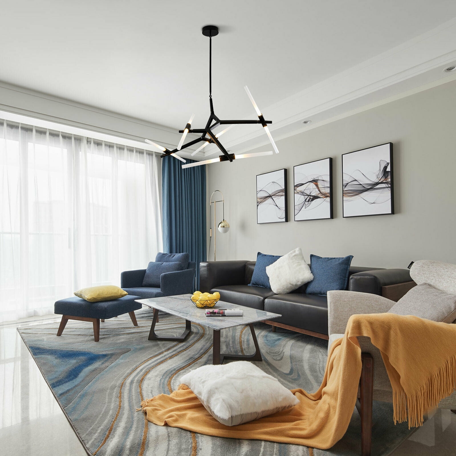 Buy Oukaning Modern Ceiling Light Industrial Hanging Pendant Lamp