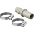thumbnail image 1 of Connection For Flow Pipes (for Washing Pipes And Drainage For Dishwasher, Comprising 2 Clamps, Fitting For Drain Hose) Silver, 1 of 5