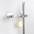 thumbnail image 3 of Adhesive Wall-Mounted Mop Hooks Broom Hanger Clip Seamless Hook Bathroom Kitchen Organizer Tools, 3 of 8